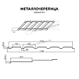 Металлочерепица МЕТАЛЛ ПРОФИЛЬ Монкатта-L NormanMP (ПЭ-01-6002-0.5)